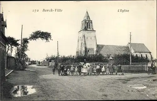 Ak Berck Ville Pas de Calais, L'Eglise