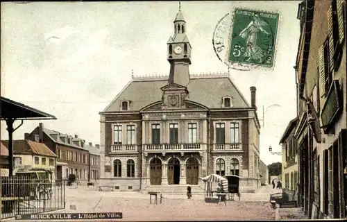 Ak Berck Pas de Calais, L'Hotel de Ville