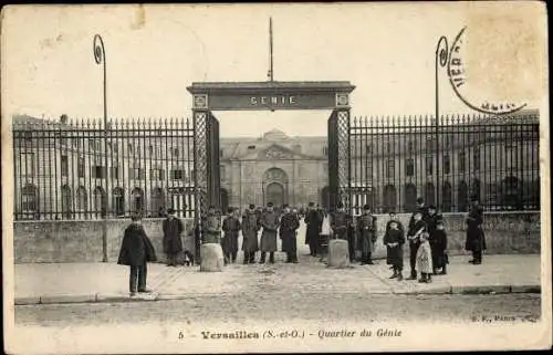 Ak Versailles Yvelines, Quartier du Genie