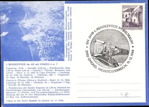 Ak Rendezvous im All mit Gemini 6 und 7, Raumfahrt