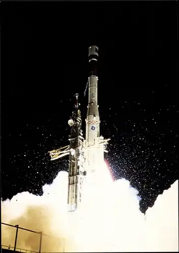 Ak Ariane 3 beim Start mit Nachrichtensatellit Olympus 3 1989