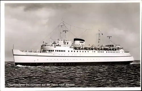 Ak Hochseefähre Deutschland auf der Fahrt nach Gjedser