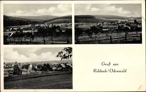 Ak Rehbach Michelstadt im Odenwald, Panorama