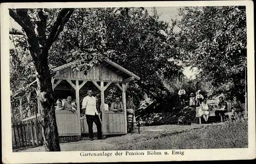 Ak Kirchbrombach Brombachtal Odenwald, Pension, Gartenanlage