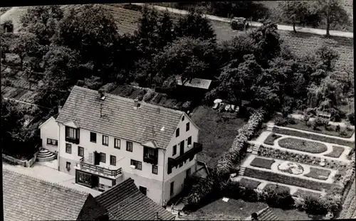 Ak Brombach Fürth im Odenwald, Pension, Fliegeraufnahme