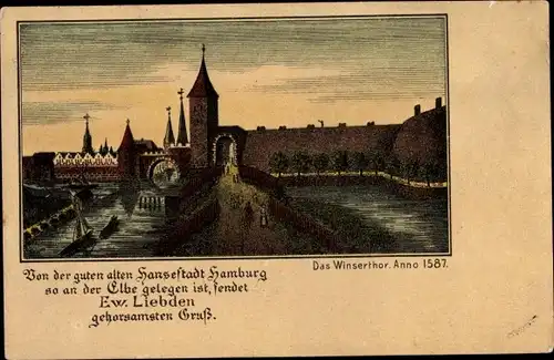 Litho Hamburg, Winsertor um 1587