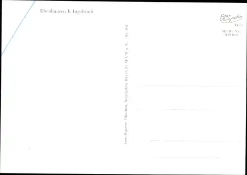 Ak Ebenhausen Kreis Pfaffenhofen an der Ilm Oberbayern, Fliegeraufnahme