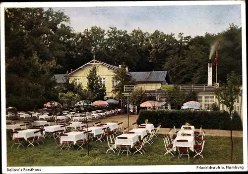 Ak Friedrichsruh Aumühle in Schleswig Holstein, Bollows Forsthaus, Terrassenblick