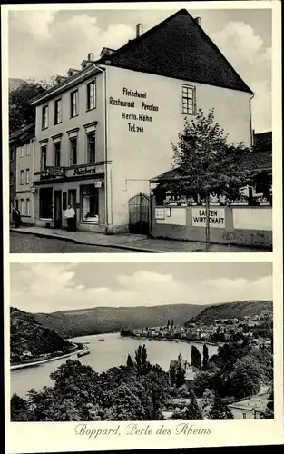 Ak Boppard am Rhein, Restaurant Garten Wirtschaft