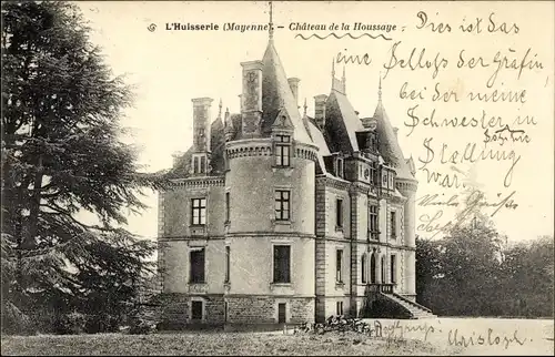 Ak L'Huisserie Mayenne, Chateau de la Houssaye