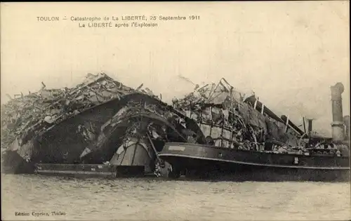 Ak Toulon Var, Catastrophe de la Liberte, 25 Septembre 1911, Apres l'Explosion