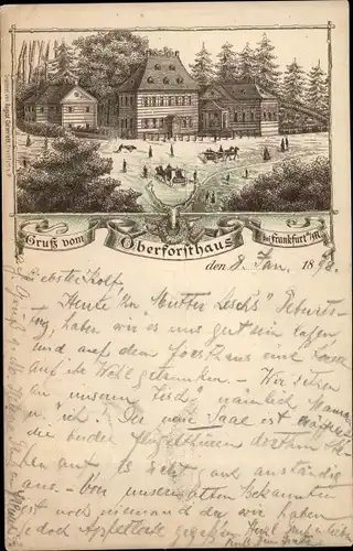 Litho Frankfurt am Main, Oberforsthaus