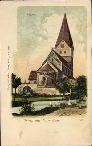 Ak Faurndau Göppingen in Württemberg, Kirche