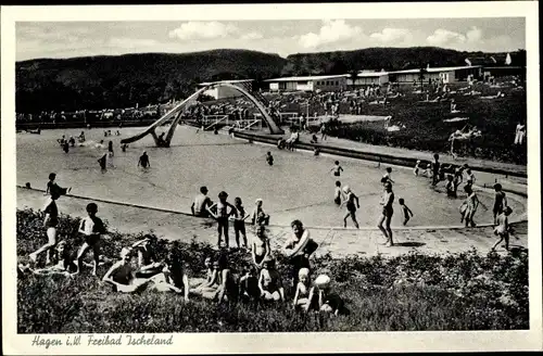 Ak Hagen in Westfalen, Freibad Ischeland