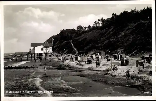 Ak Ostseebad Koserow auf Usedom, Partie am Strand