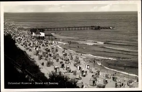 Ak Ostseebad Koserow auf Usedom, Seebrücke
