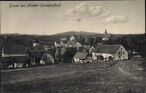 Ak Niedercunnersdorf Kottmar in Sachsen, Totale