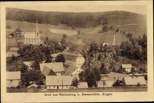 Ak Rechenberg Bienenmühle Erzgebirge, Blick auf Ort