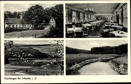 Ak Schieder Schwalenberg Westfalen, Gasthaus Fischanger, Inh. Karl Mittelgöker, Innenansicht