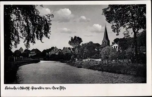 Ak Bünde in Westfalen, Partie an der Else