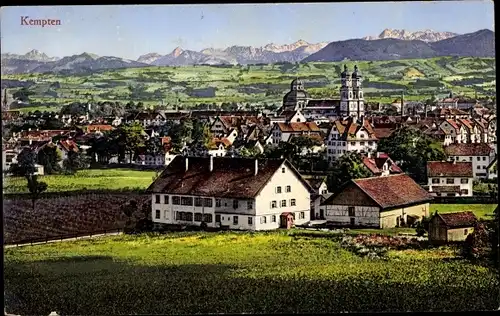 Ak Kempten im Allgäu Schwaben, Gesamtansicht