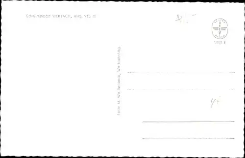 Ak Wertach im Allgäu, Schwimmbad