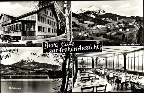 Ak Bichel Wertach im Allgäu, Grüntensee, Panorama, Bergcafe