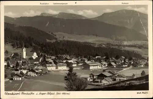 Ak Oberstaufen im Allgäu, Gesamtansicht, Hochgrat, Rindalphorn, Gelchenwangergrat