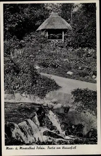 Ak Polczyn Zdrój Bad Polzin Pommern, Wasserfall