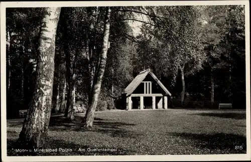 Ak Polczyn Zdrój Bad Polzin Pommern, Quellentempel