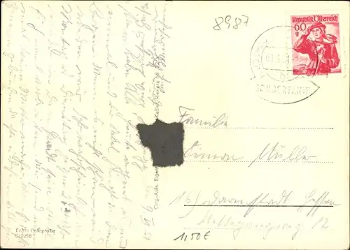 Ak Hirschegg Mittelberg in Vorarlberg, Blick auf den Ort, Widderstein