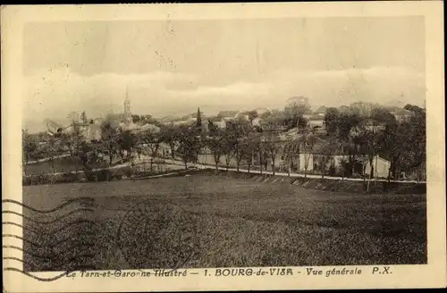 Ak Bourg de Visa Tarn et Garonne, Vue generale