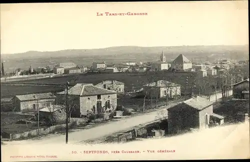 Ak Septfonds Tarn et Garonne, Vue generale