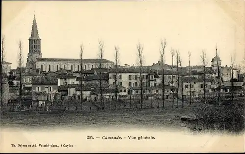 Ak Caussade Tarn et Garonne, Vue generale