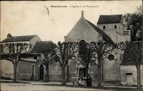 Ak Gouvernes Seine et Marne, L'Eglise, Le Presbytere