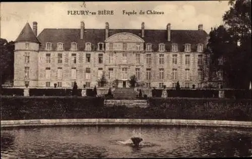 Ak Fleury en Bière Seine et Marne, Facade du Chateau