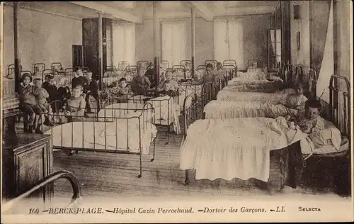 Ak Berck Plage Pas de Calais, Hopital Cazin Perrochaud, Dortoir des Garcons