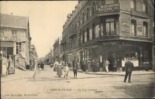 Ak Berck Plage Pas de Calais, La rue Carnot