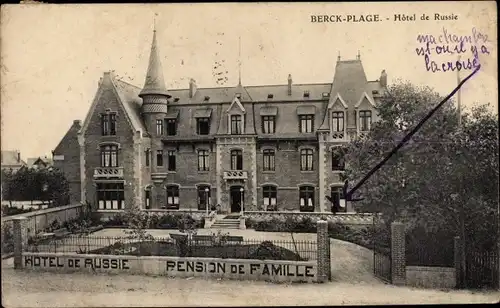 Ak Berck Plage Pas de Calais, Hotel de Russie