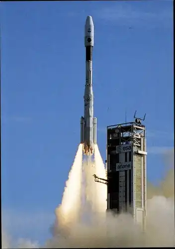Ak Trägerrakete Ariane 4 beim Start, Esa, Raumfahrt