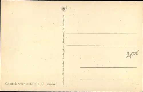 Scherenschnitt Ak Schwindt, A. M., Blumen
