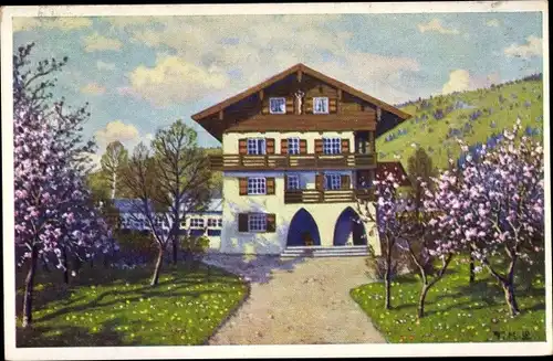 Künstler Ak Oberammergau, Passionsspiele 1930, Haus Alois Lang