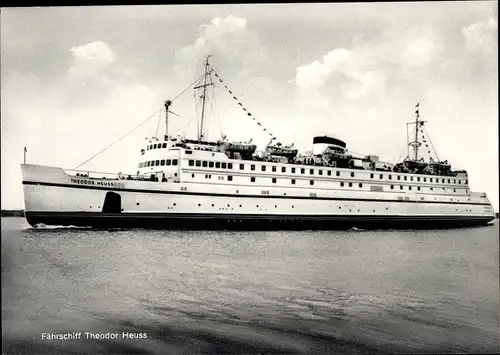 Ak Fährschiff Theodor Heuss