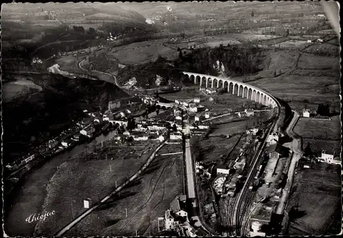 Ak Saint Léonard de Noblat Haute Vienne, Vue aerienne, Luftbild