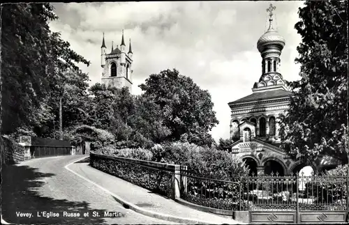 Ak Vevey Kanton Waadt, L'Eglise Russe, St. Martin
