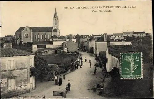 Ak La Chapelle Saint Florent Maine et Loire, Vue generale