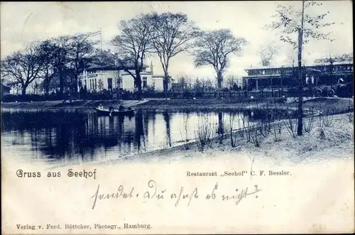 Ak Hamburg Wandsbek Bramfeld, Restaurant Seehof