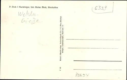 Ak Bischoffen in Hessen, Straßenpartie, Handlung