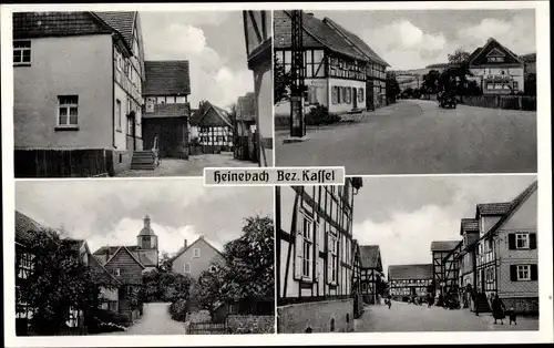 Ak Heinebach Alheim in Hessen, Ortsansichten, Fachwerkhäuser