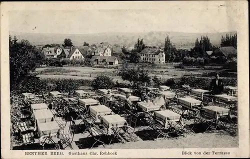 Ak Ronnenberg in Niedersachsen, Benther Berg, Gasthaus Chr. Rehbock, Blick von der Terrasse